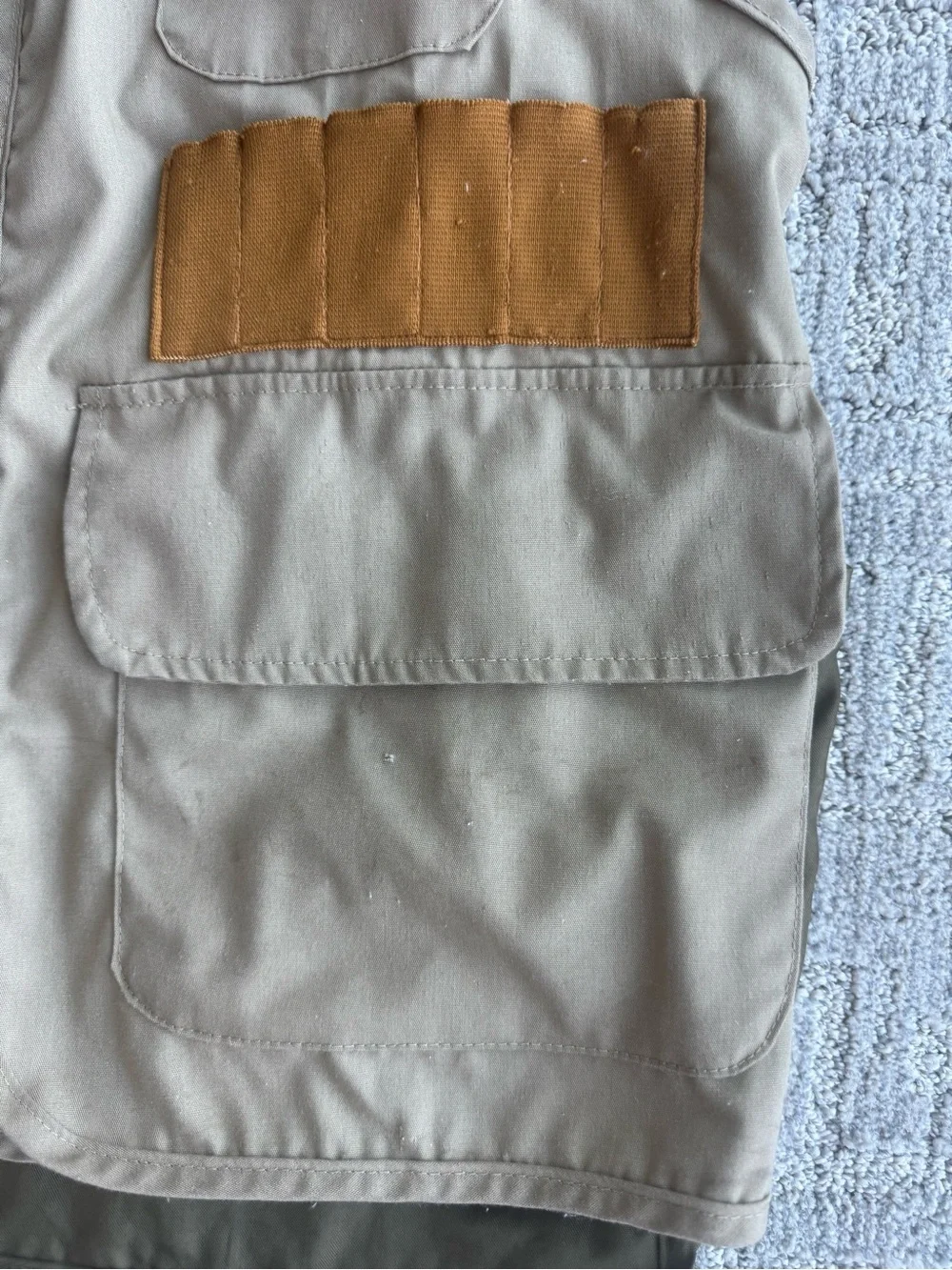 Vintage SAFTBAK Pheasant Hunting Field Vest Utility Gorpcore Safari Tan